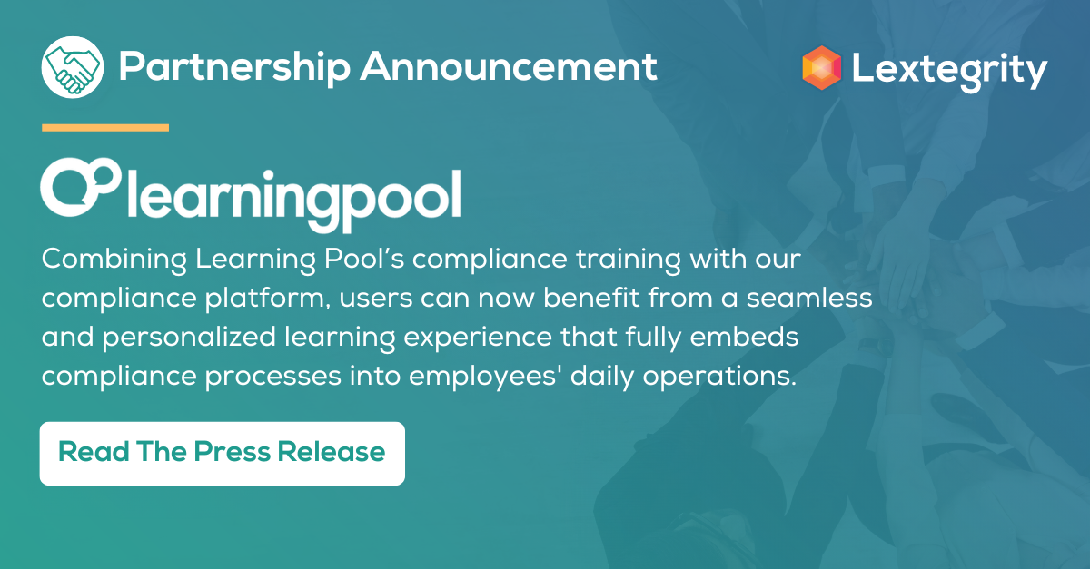 Lextegrity and Learning Pool Form Partnership to Bolster Compliance Training